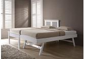 3ft single pure white guest bed frame with trundle bed underneath 3